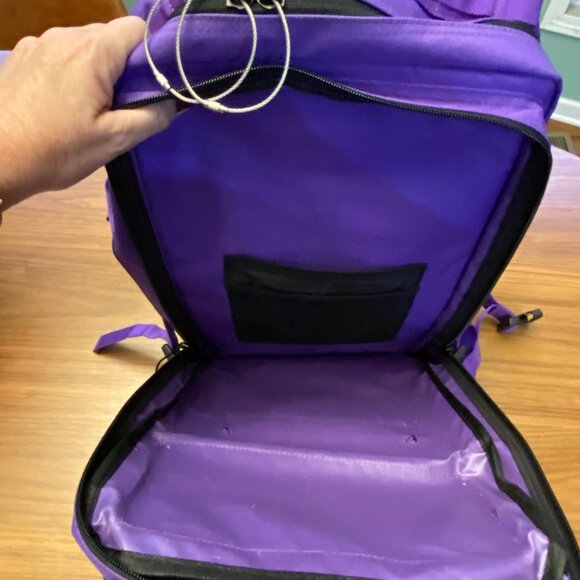 45L Tactical Backpack Purple Molle Straps With Compartments Heavy-Duty - Picture 6 of 8